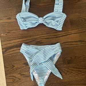 Montce Wave Repeat Two-Piece Swim Bikini Set - READ DESCRIPTION FOR SIZE INFO